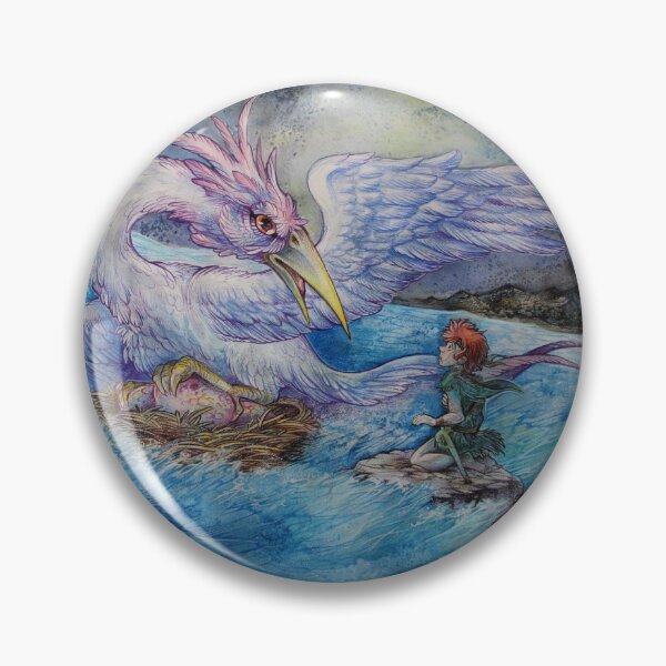 Artikelvorschau, Peter Pan und Neverbird fließen Nest durch Sturm James Barrie Märchenillustration entworfen und verkauft von Taski-Guru.