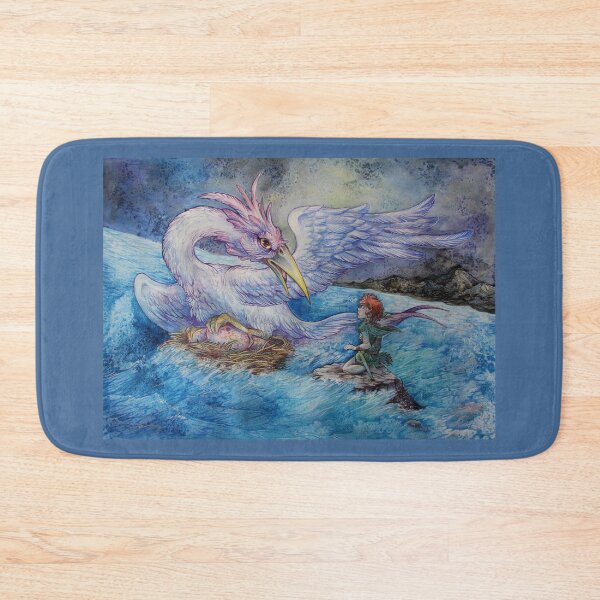Item preview, Peter Pan and Neverbird flowing nest through storm James Barrie fairy tale illustration  designed and sold by Taski-Guru.