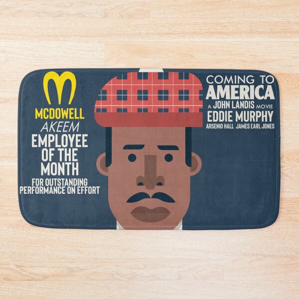 Item preview, Viniendo a América, Eddie Murphy, príncipe Akeem Joffer, cartel de la película John Landis, empleado del mes de McDowell, Il principe cerca moglie designed and sold by Spallutos.