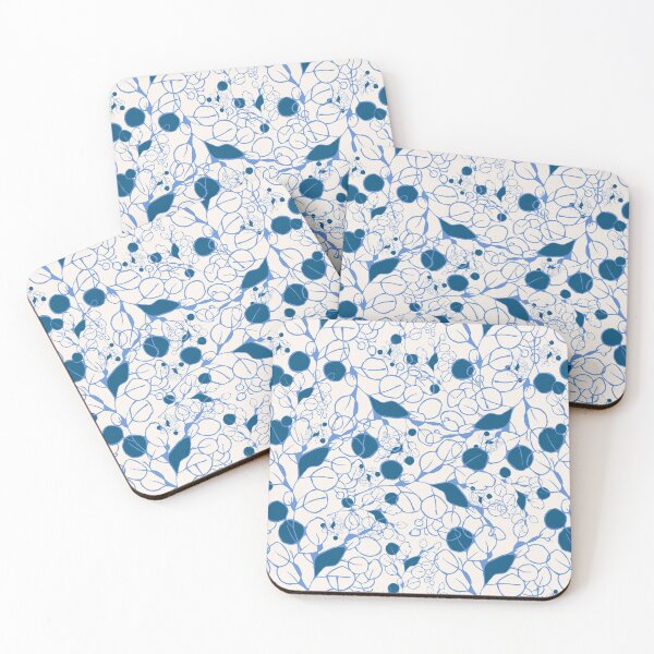 Item preview, Small Gum Leaf Dark Turquoise/Beige designed and sold by MarianneTowArt.