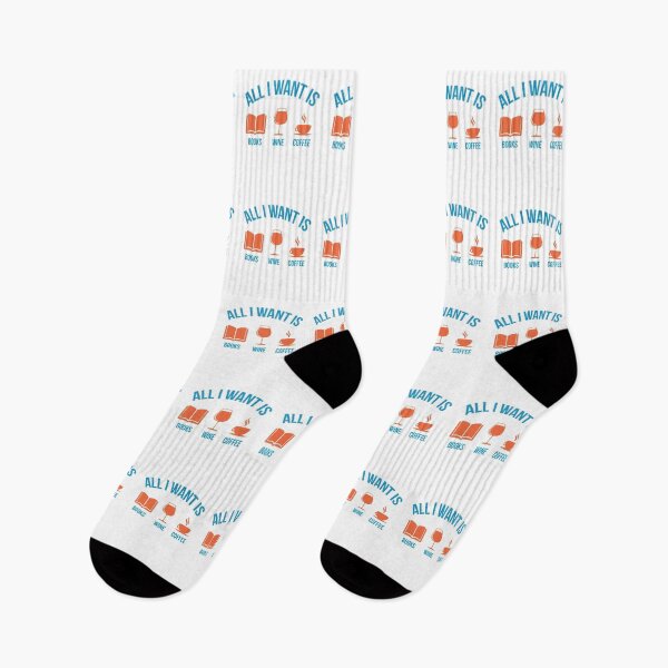 Item preview, Cute Funny All I Want Is Books Wine and Coffee product designed and sold by jakehughes2015.