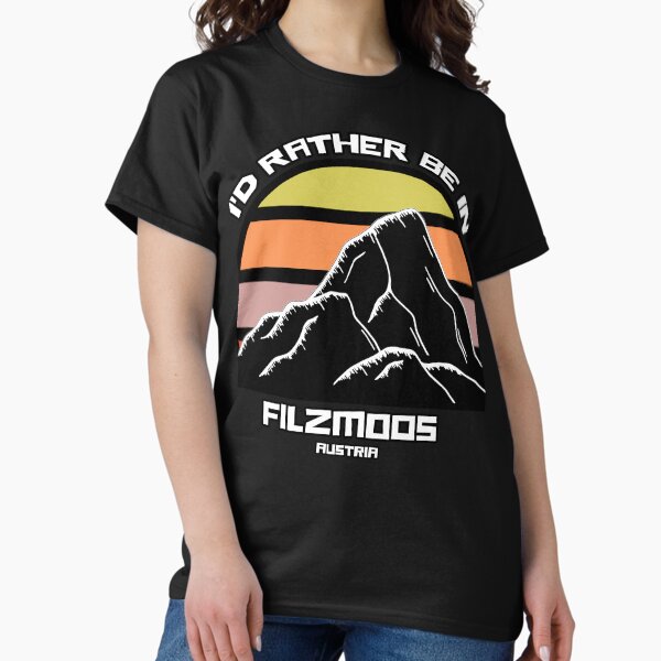 I'd Rather Be In Filzmoos Austrian Alps Austria Vintage Sunset Mountain Classic T-Shirt