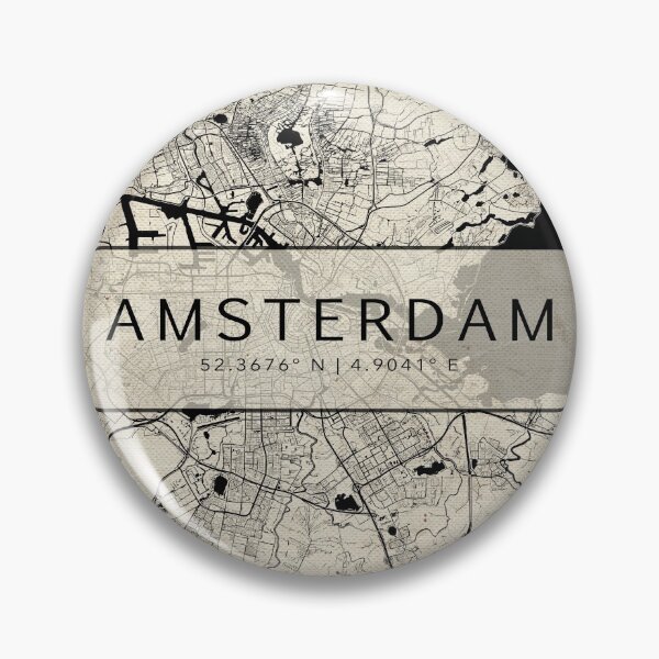 Item preview, Amsterdam Netherlands Old Vintage Street Map With Co-ordinates designed and sold by RossWilson12.