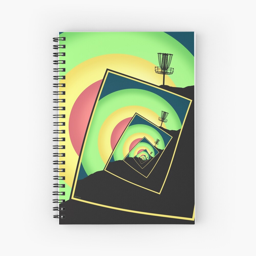 Spinning Disc Golf Baskets 5 Spiral Notebook