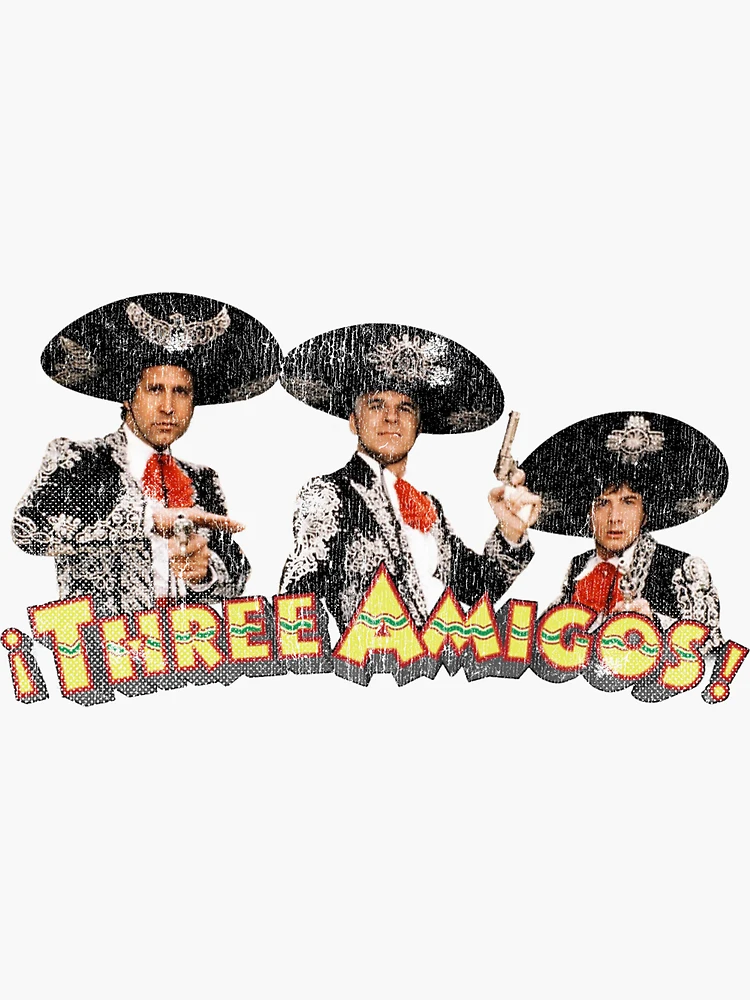 CHEVY CHASE , STEVE MARTIN and MARTIN SHORT in THREE AMIGOS -1986-. Greeting  Card by Album