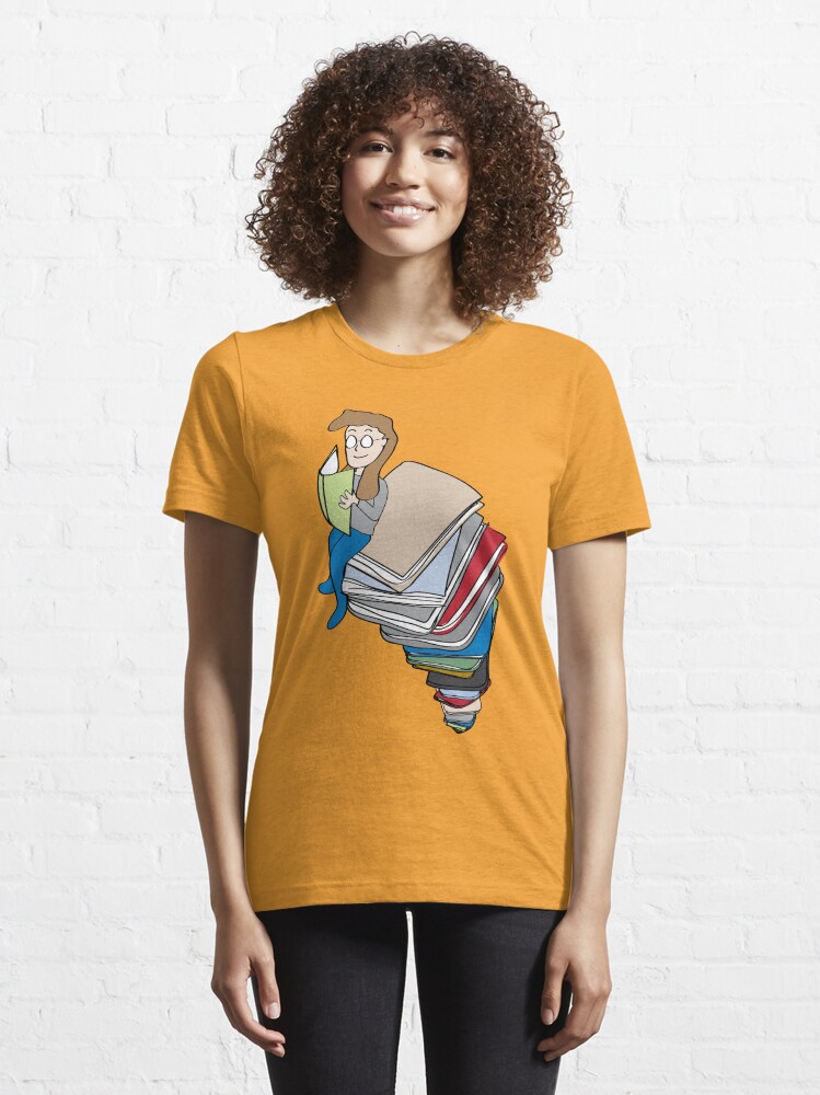 Alternate view of Tower of Books Essential T-Shirt