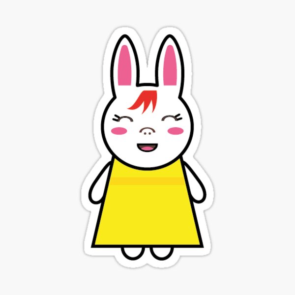 Aperçu de l'œuvre Penelope Featherington Bridgerton Cute Bunny Fantasy Sticker créée et vendue par EkaArtShop.