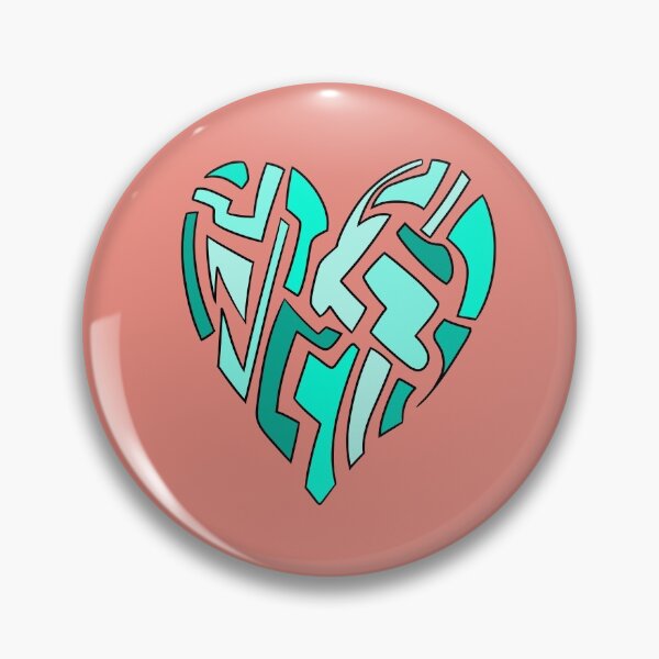 Item preview, Aqua Fragmented Heart designed and sold by VazMasDesign.