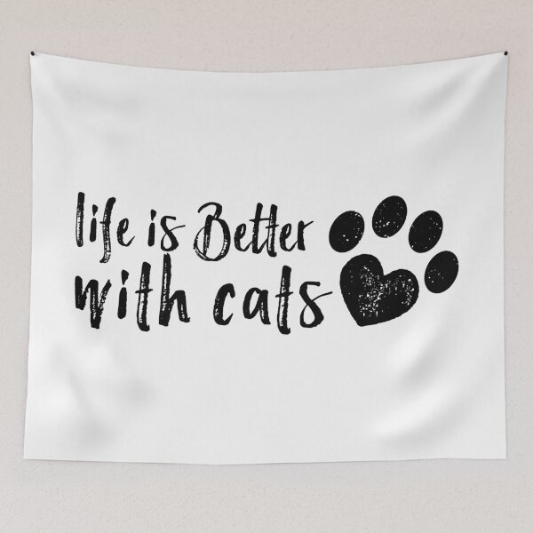 Item preview, Life is better with Cats cat lover gift designed and sold by melomedia.