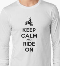 KEEP CALM AND RIDE ON - MOTOCROSS Long Sleeve T-Shirt