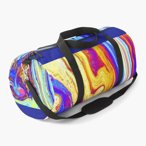 Soap film - blue fire Duffle Bag