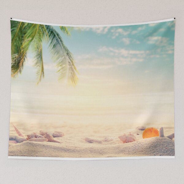 Item preview, Seaside Summer Beach With Starfish And Shells Background designed and sold by JTS STORE.