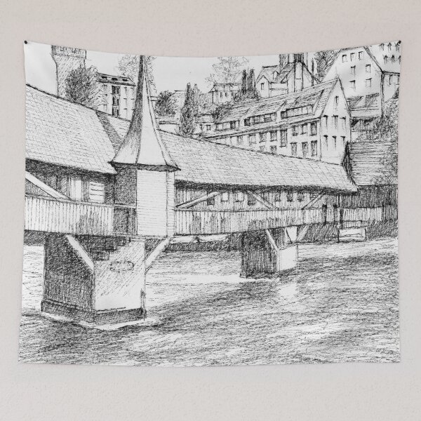 Item preview, SpreuerBrücke Luzern Switzerland designed and sold by Dai Wynn Fine Art.