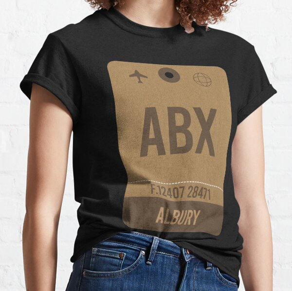 Albury Airport Code, Airport Vintage Luggage Tag Classic T-Shirt