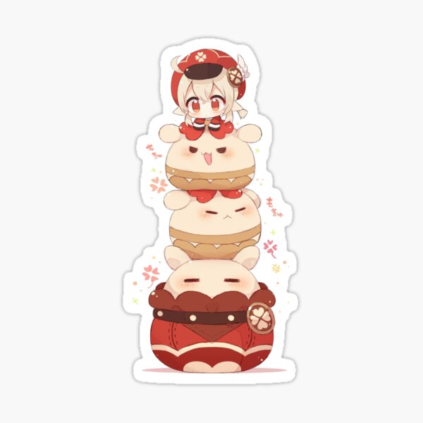 Grenade à fragmentation Genshin Impact Chibi Klee Kawaii Jumpy Dumpty Sticker