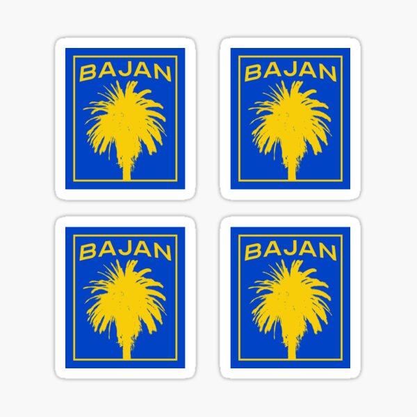 Item preview, Bajan with Barbados Palm Tree Silhouette in Yellow designed and sold by ClickForMore.