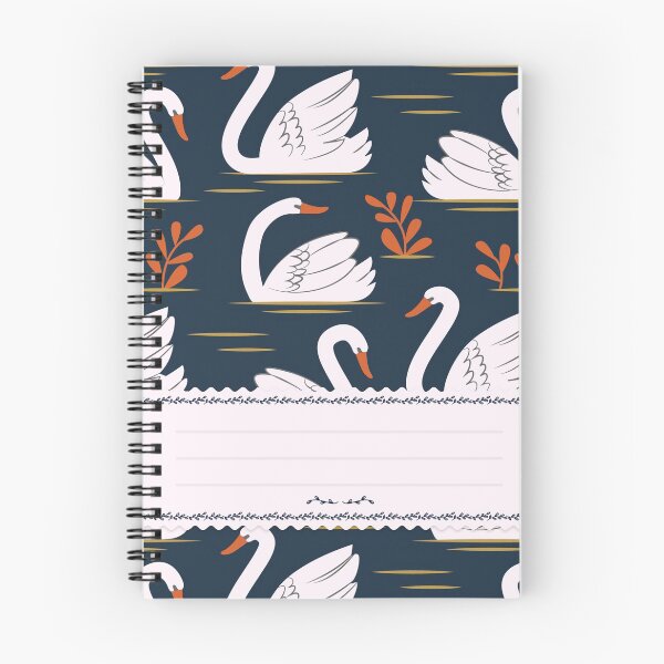 Item preview, Elegant Swan Pattern Spiral Book with Name Slip (Elegant Swan Pattern Spiral Notebook with Name Slip) designed and sold by Mushrankhan.