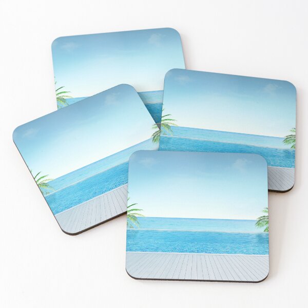 Item preview, Relaxing Beach Background With Swimming Pool designed and sold by JTS STORE.