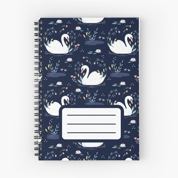 Item preview, Elegant Swan Pattern Spiral Book with Name Slip (Elegant Swan Pattern Spiral Notebook with Name Slip) designed and sold by Mushrankhan.