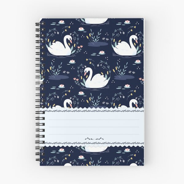 Item preview, Elegant Swan Pattern Spiral Book with Name Slip (Elegant Swan Pattern Spiral Notebook with Name Slip) designed and sold by Mushrankhan.