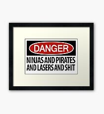 DANGER: There's danger afoot! Framed Print