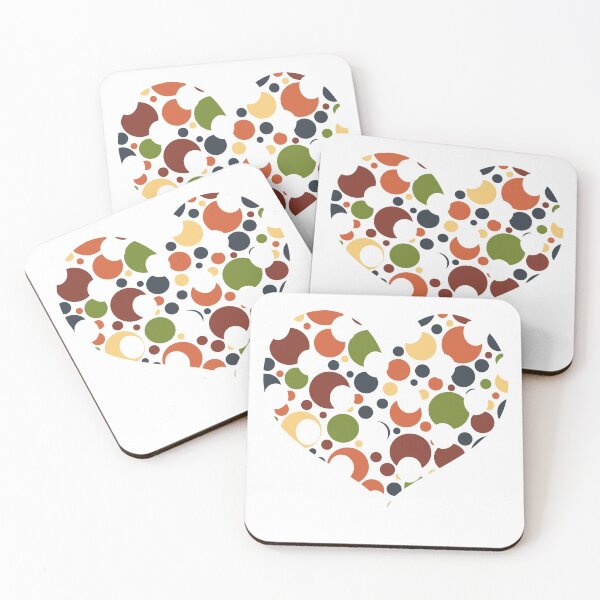 Item preview, AUTUMN COLORS POLKA DOT HEART DESIGN -CUTE HEART DESIGN FOR STICKERS AND T-SHIRTS BY ISKYBIBBLLE designed and sold by Iskybibblle.
