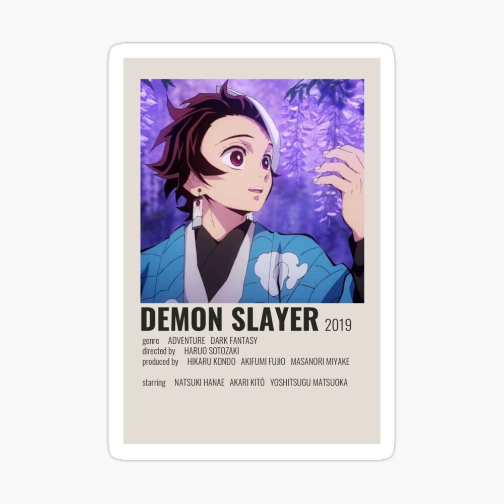 demon slayer anime art board print for sale by 33panda33 redbubble