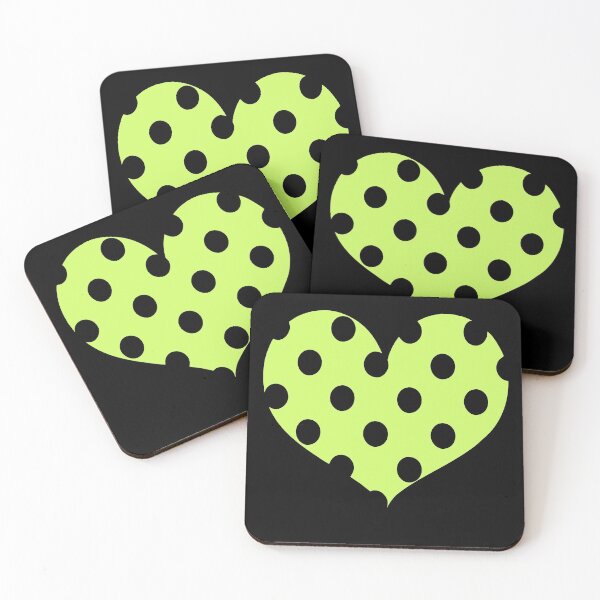 Item preview, PLAIN LIGHT LIME GREEN POLKADOT HEART- CUTE HEART DESIGN FOR STICKERS AND T-SHIRTS BY ISKYBIBBLLE designed and sold by Iskybibblle.