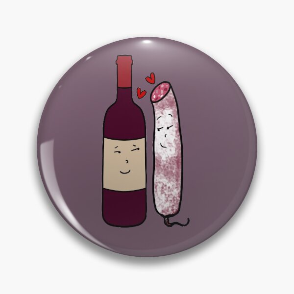Item preview, Spinach sauciflard in love, wine and sausage couple aperitif designed and sold by Catcrea.