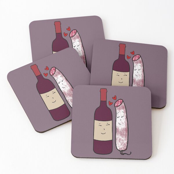 Item preview, Spinach sauciflard in love, wine and sausage couple aperitif designed and sold by Catcrea.