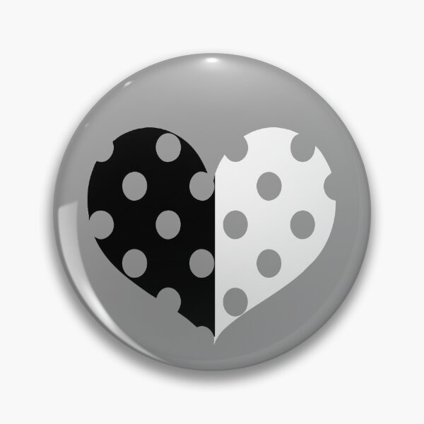 Item preview, PLAIN BLACK AND WHITE  POLKA DOT HEART -CUTE HEART DESIGN FOR STICKERS AND T-SHIRTS BY ISKYBIBBLLE designed and sold by Iskybibblle.