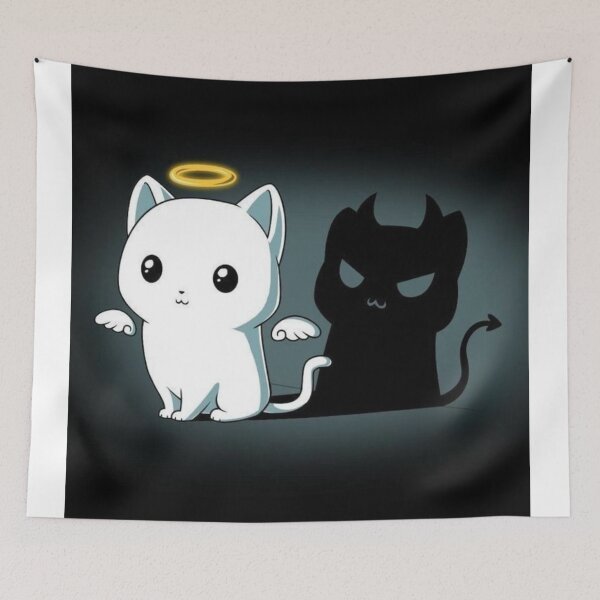 Item preview, Angel&Devil kitty cat designed and sold by hriundelj.