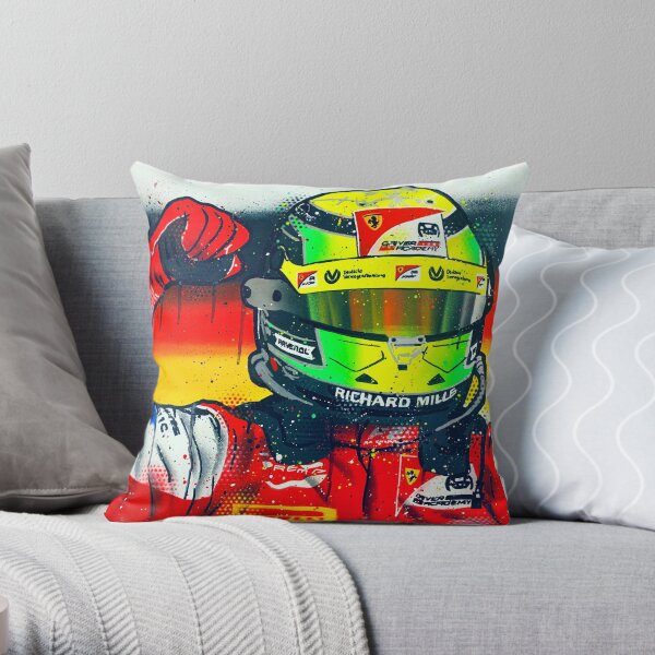 Mick Schumacher 2020 F2 Champ - Graffiti Painting by DRAutoArt Throw Pillow
