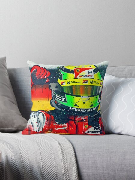 Mick Schumacher 2020 F2 Champ - Graffiti Painting by DRAutoArt Throw Pillow