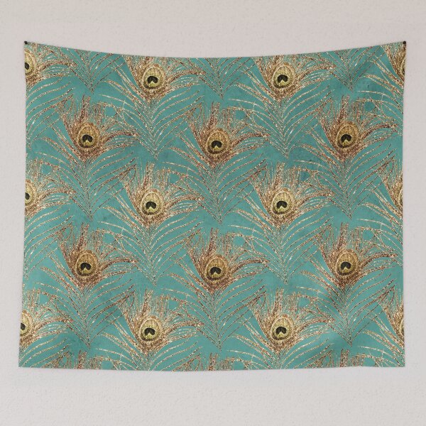 Item preview, Peacock Glitter Feather Pattern 08 designed and sold by AlokeDesigns.