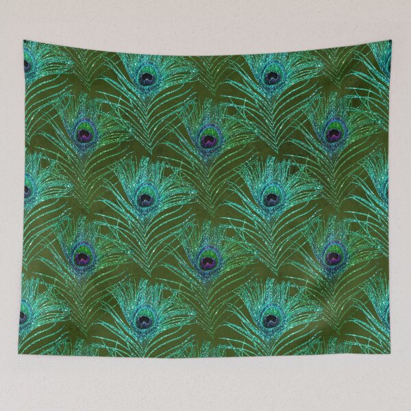 Item preview, Peacock Glitter Feather Pattern 10 designed and sold by AlokeDesigns.