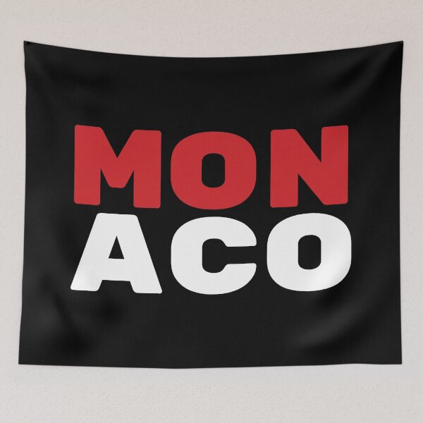 Artikelvorschau, Monaco Flag Text entworfen und verkauft von OldDannyBrown.