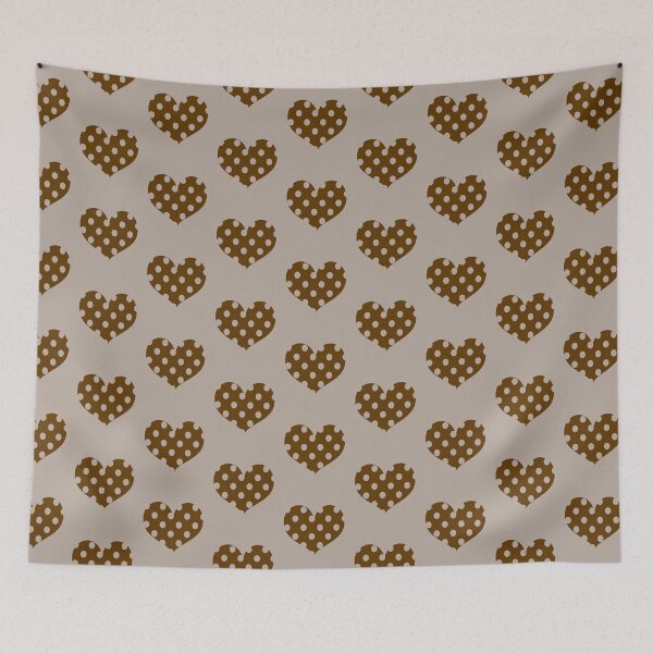 Item preview, PLAIN BROWN POLKA DOT HEART -CUTE HEART DESIGN FOR STICKERS AND T-SHIRTS BY ISKYBIBBLLE designed and sold by Iskybibblle.
