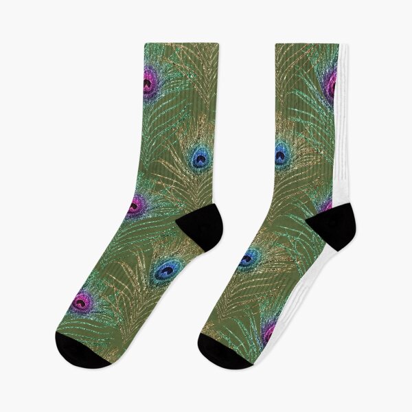 Item preview, Peacock Glitter Feather Pattern 13 designed and sold by AlokeDesigns.