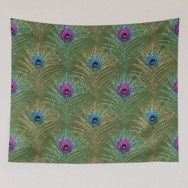 Item preview, Peacock Glitter Feather Pattern 13 designed and sold by AlokeDesigns.