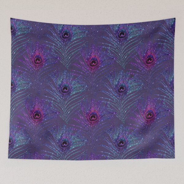 Item preview, Peacock Glitter Feather Pattern 19 designed and sold by AlokeDesigns.