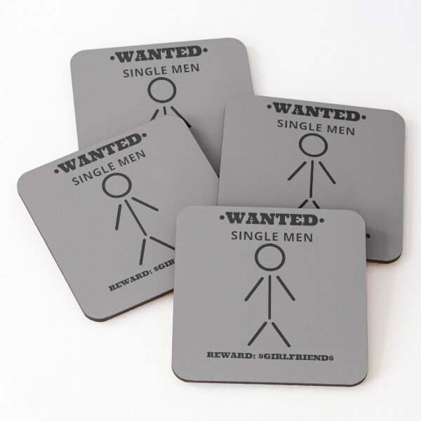 Item preview, Ladies T-Shirt Wanted Single Men Grey T-Shirt designed and sold by DesignsByAce.
