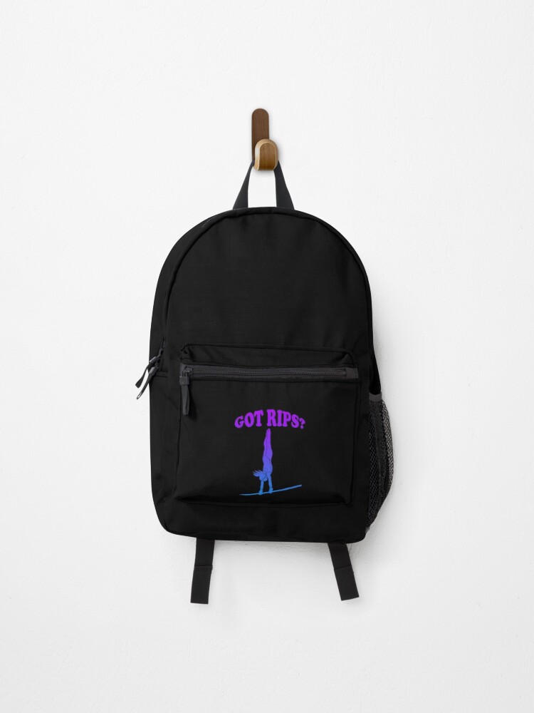 Thumbnail 1 of 3, Backpack, Blue & Purple Got Rips? A Gymnast's Life designed and sold by RosieRiggs.