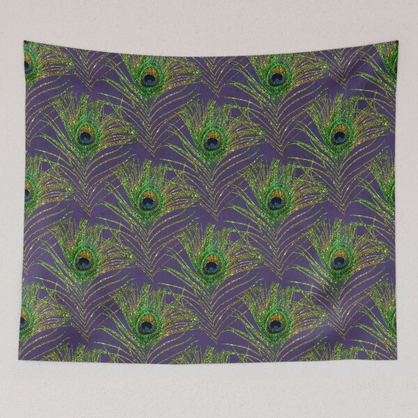 Item preview, Peacock Glitter Feather Pattern 21 designed and sold by AlokeDesigns.