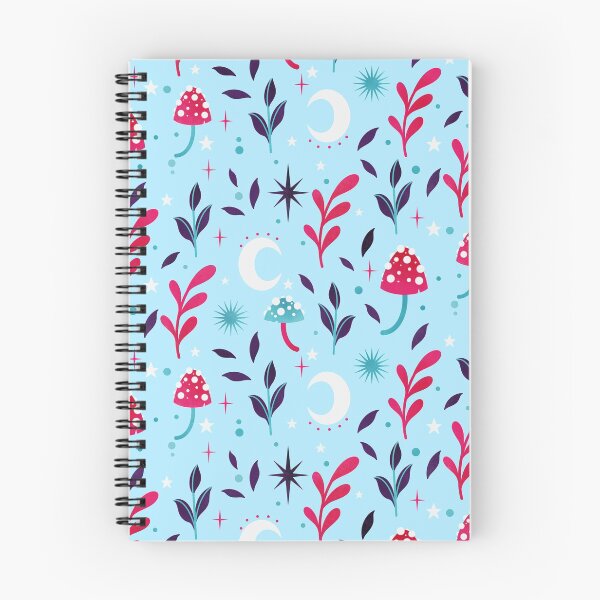 Item preview, Colorful forest pattern blue and pink  designed and sold by Texdoodles.