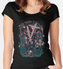 Camiseta entallada de cuello ancho Fuera de allí Oda a los archivos X