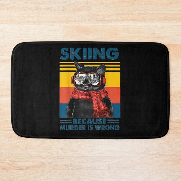 Item preview, Catss Skiing Because Murder Is Vintage designed and sold by shirleyfinley.