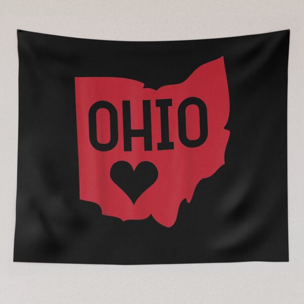 Item preview, Ohio State Outline With State Name And Heart designed and sold by shirleyfinley.