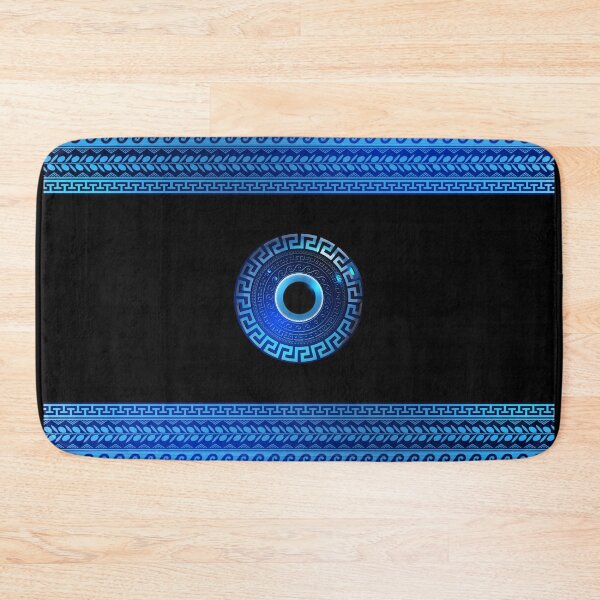 Item preview, Mati Evil Eye Dark Light Blues Greek Keys designed and sold by Yiorgos Designs.