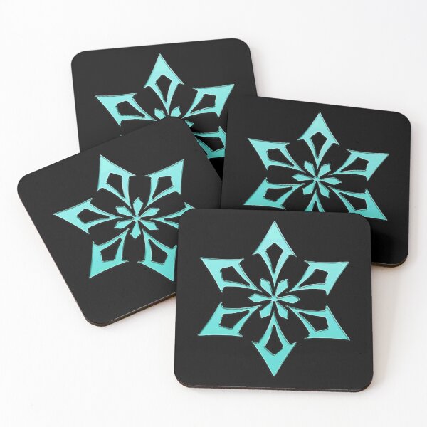 Item preview, Genshin Impact Symbol Element Cryo Ice – Snezhnaya - Vibrant Colours designed and sold by Fregoulix.